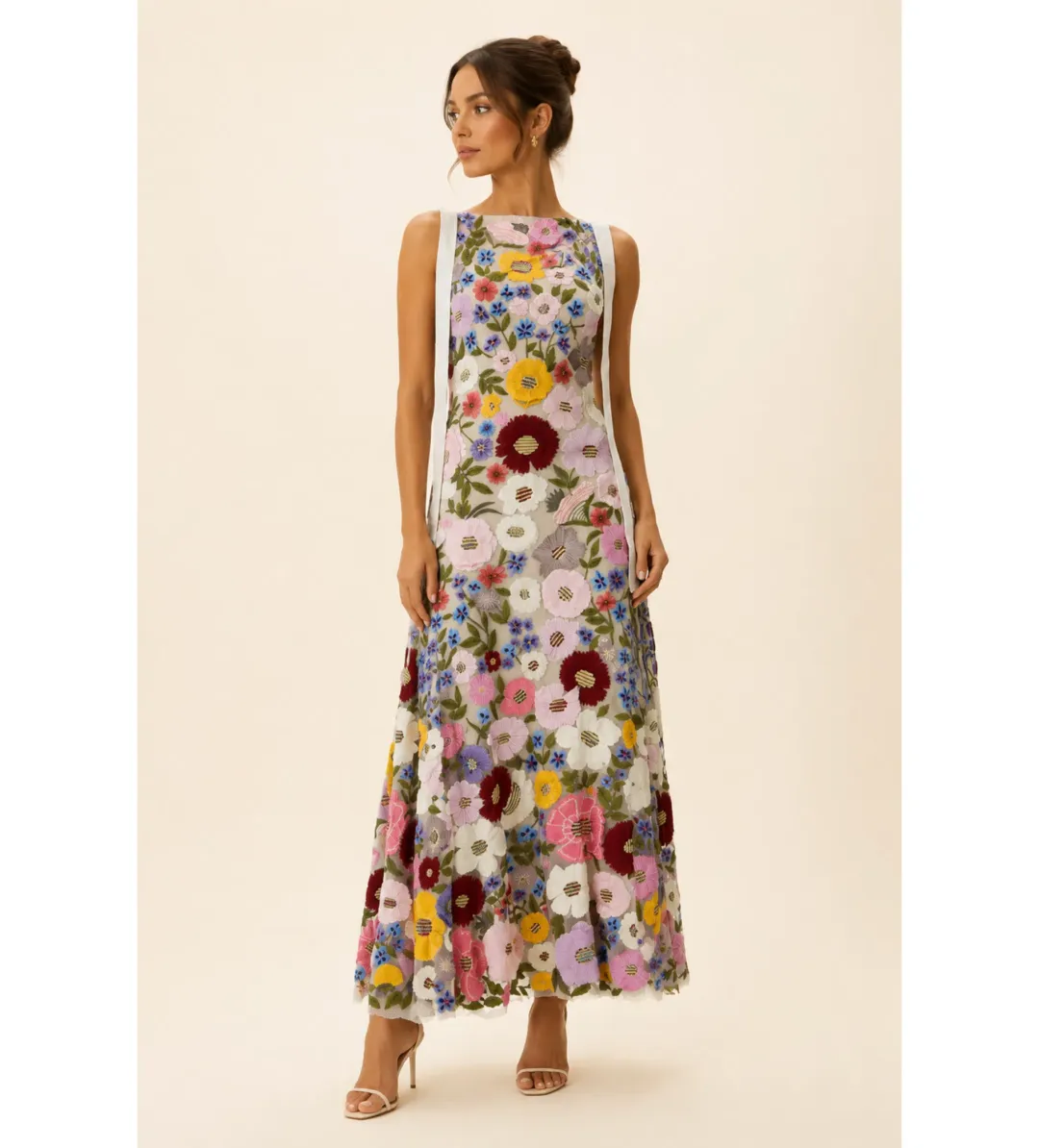 Rachel Gilbert Nya Gown in Multi Floral Size 5/AU16 for rent on The Volte - main image