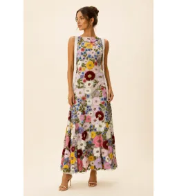 Rachel Gilbert Nya Gown in Multi Floral Size 5/AU16 for rent on The Volte - image 1