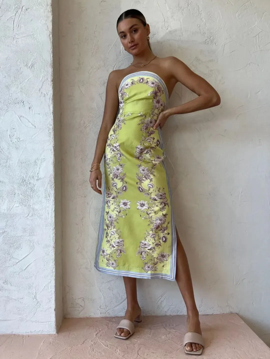 Alemais Marlow Bodice Dress Multi Print Size 6 for rent on The Volte - main image