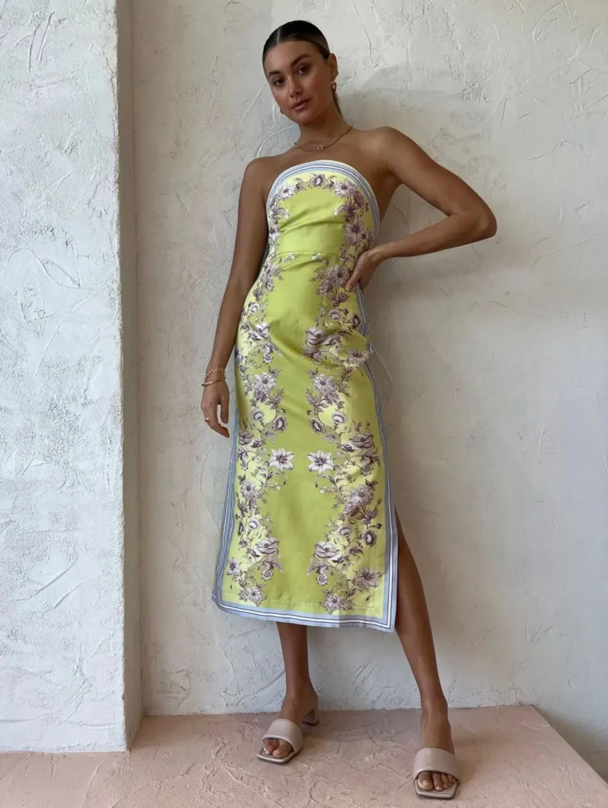 Alemais Marlow Bodice Dress Multi Print Size 6 for rent on The Volte - main image