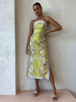 Alemais Marlow Bodice Dress Multi Print Size 6 for rent on The Volte - image 1