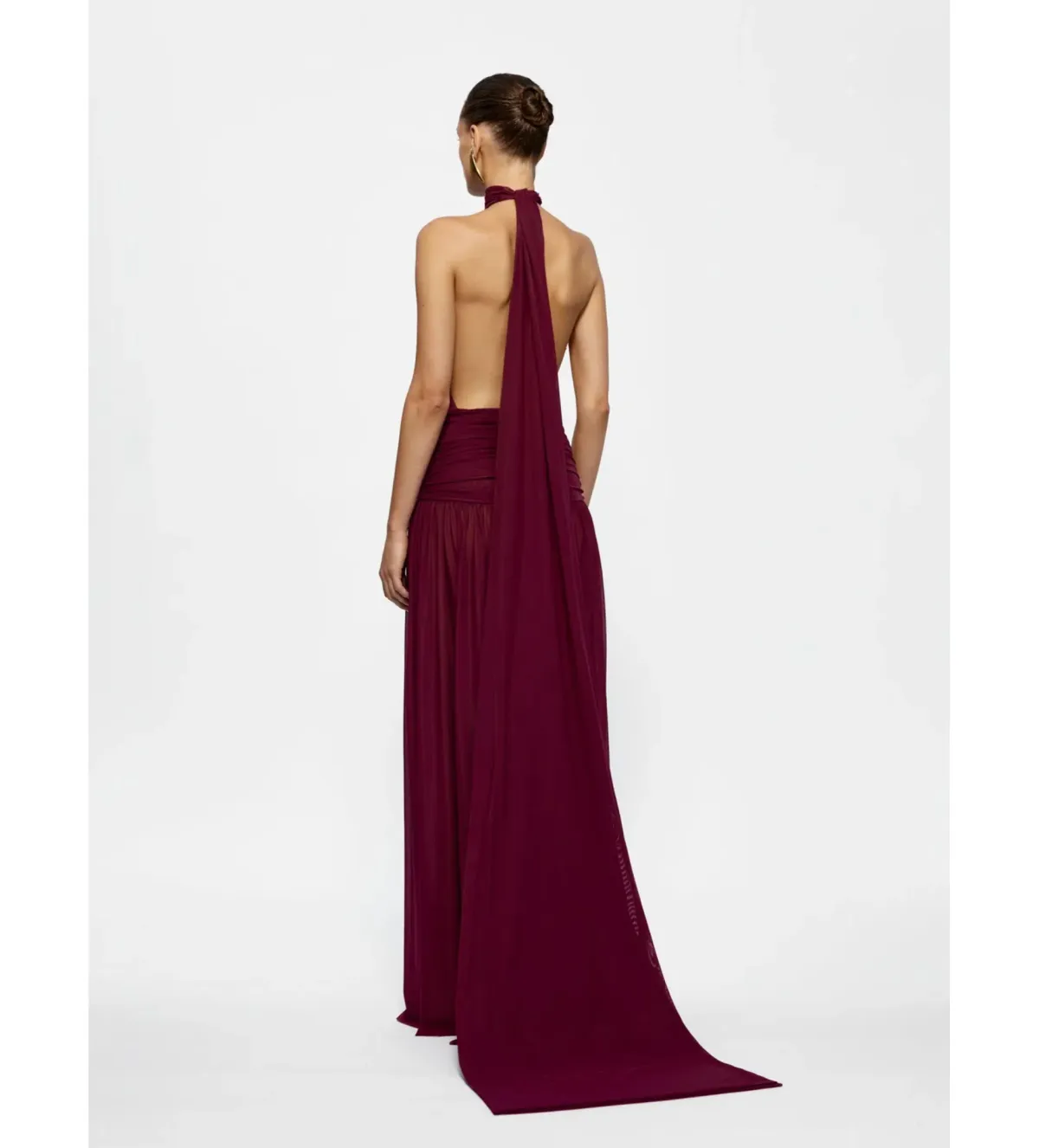 Effie Kats Verity Gown Burgundy Size 8 - Image 5