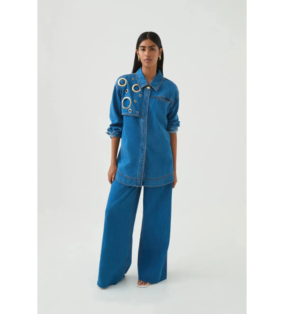 Aje Outline Denim Jeans 70's Wash Size 8 - Image 2