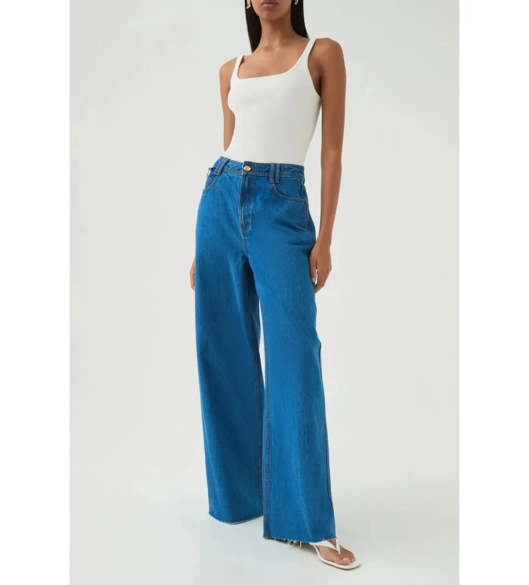Aje Outline Denim Jeans 70's Wash Size 8 for rent on The Volte - main image