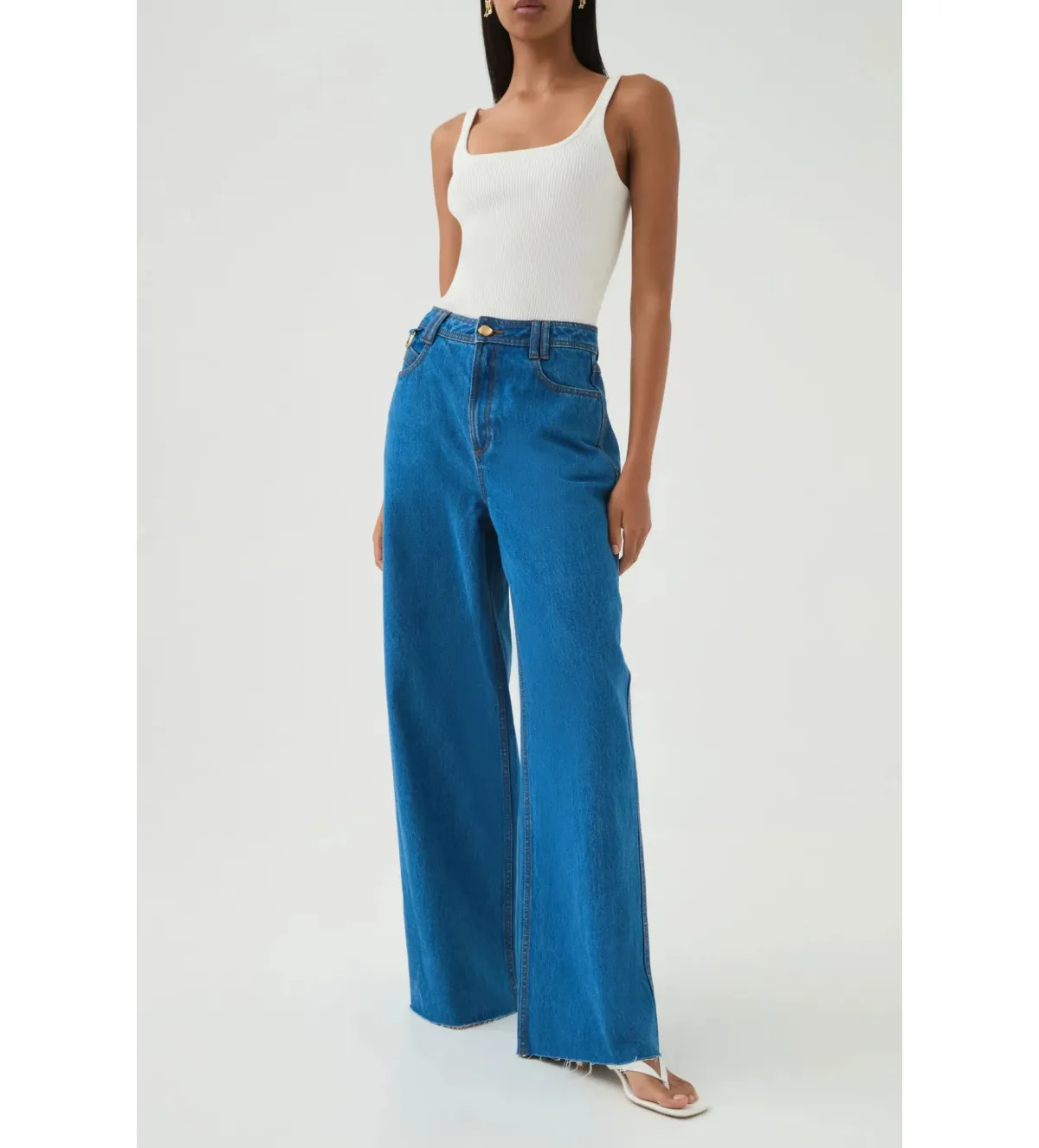 Aje Outline Denim Jeans 70's Wash Size 8 - Image 1