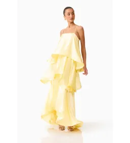 Elliatt Tilly Tiered Maxi Dress Butter Yellow Size M/AU 10 for rent on The Volte - image 4