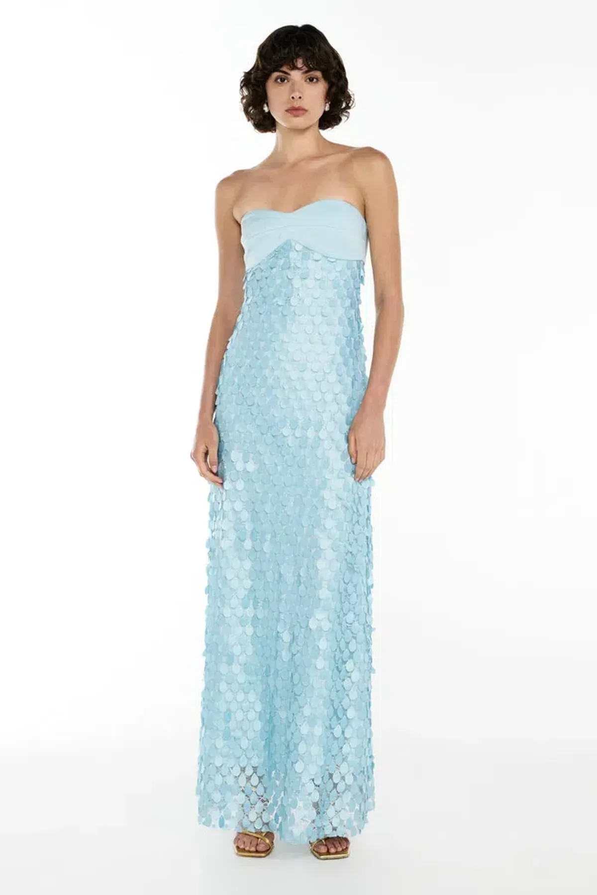 Manning Cartell Supreme Extreme Balconette Maxi Dress Acqua Spritz Size 8 - Image 2