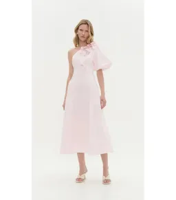 Aje Camille Midi Dress in Pastel Pink Size AU 10 for rent on The Volte - image 1
