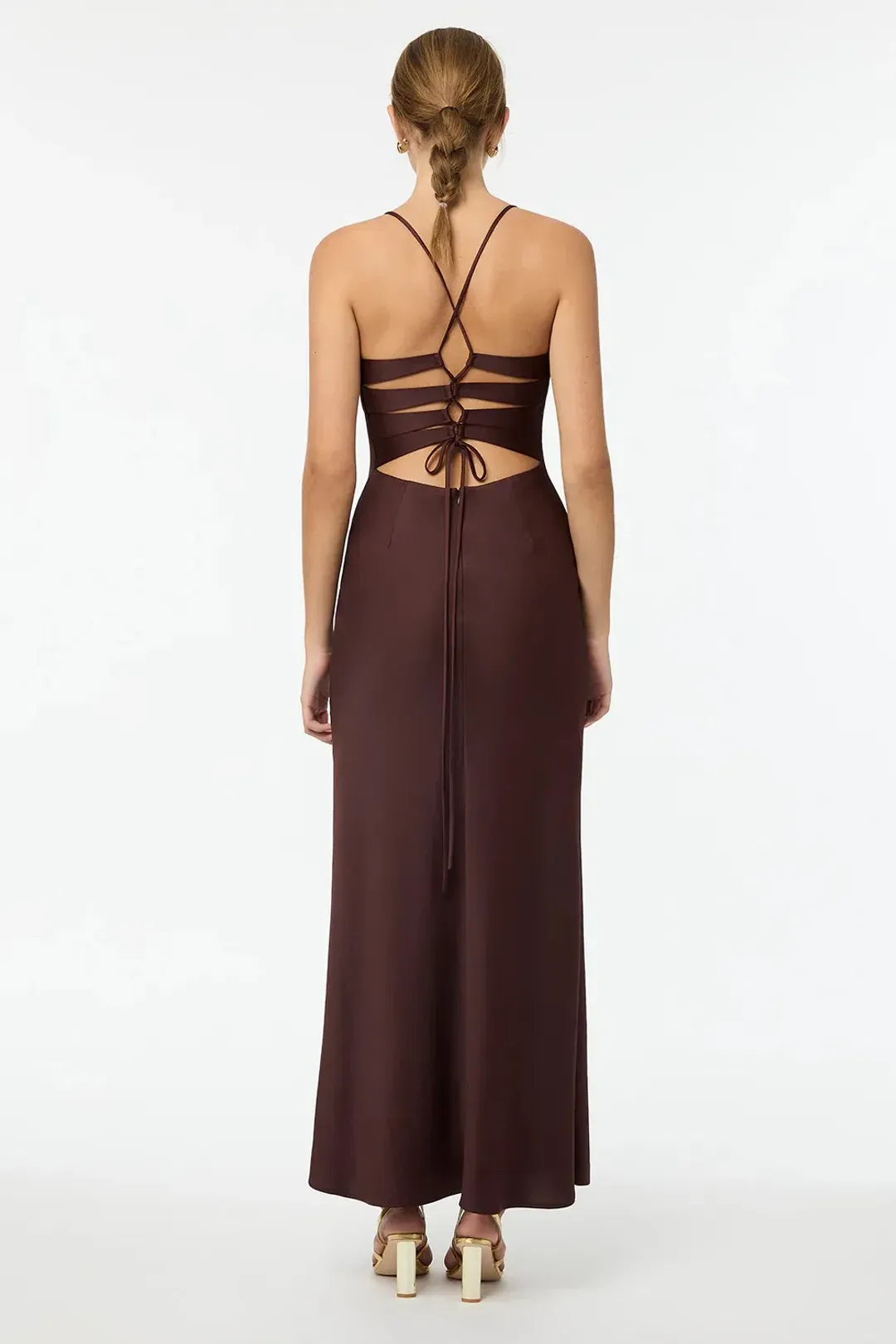 Manning Cartell Time To Shine Slip Dress in Truffle Size AU6 for rent on The Volte - main image
