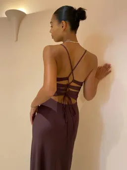 Manning Cartell Time To Shine Slip Dress in Truffle Size AU6 for rent on The Volte - image 14