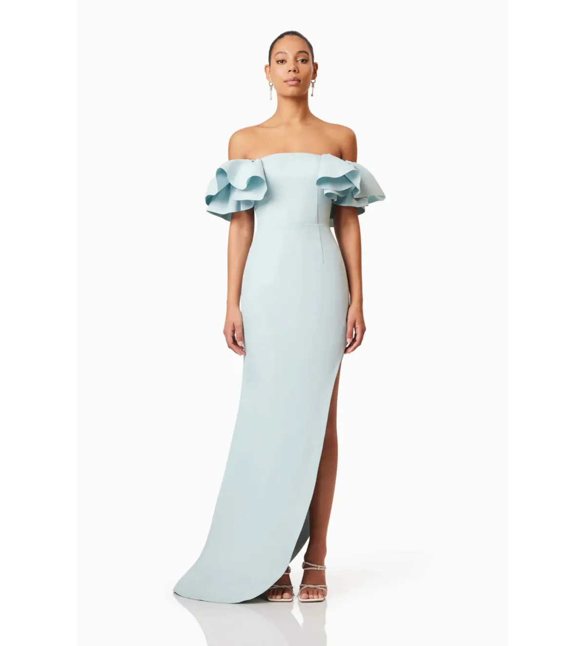 Elliatt Off Shoulder Dress Blue Size 12 - Image 1