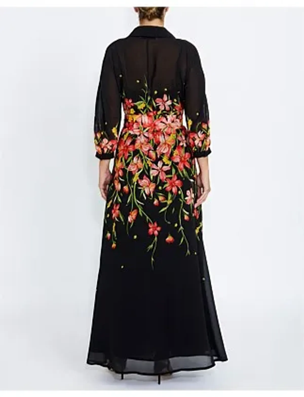 Anthea Crawford Laina Autumn Chiffon Gown Multi Size 14 - Image 1