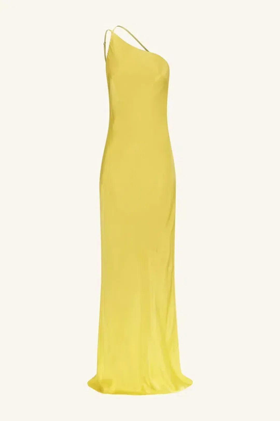 Shona Joy Sofia One Shoulder Cowl Maxi Dress Lime Size 8 for rent on The Volte - main image