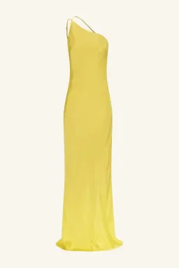 Shona Joy Sofia One Shoulder Cowl Maxi Dress Lime Size 8 for rent on The Volte - image 5