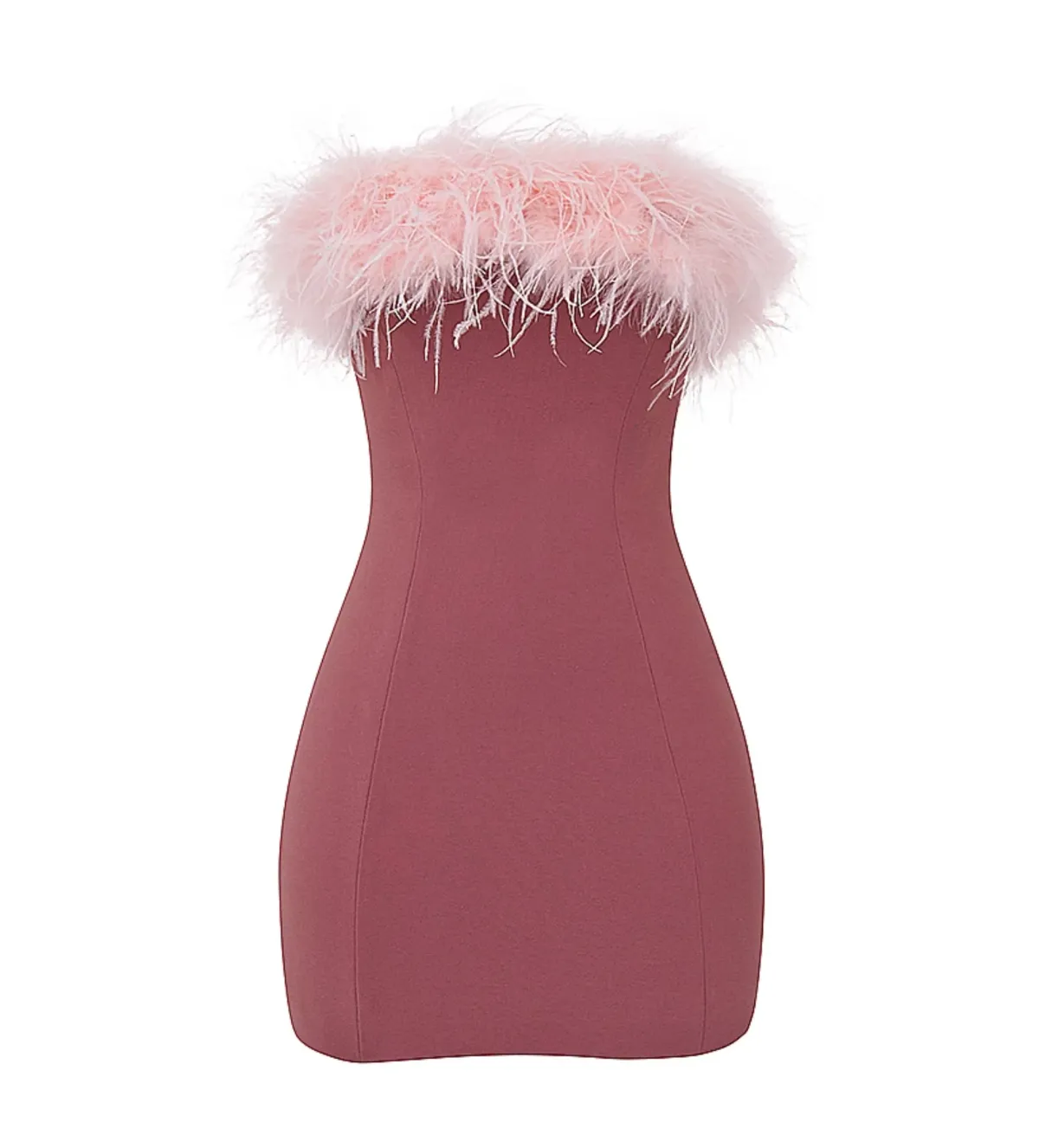 House Of Cb Alexa Warm Mini Dress Size Pink Feather XS/ AU 6 - Image 8