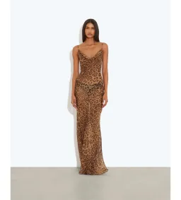 Rat and Boa Valentina Maxi Dress Leopard Print Size 8 for rent on The Volte - image 1