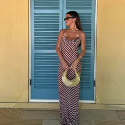 Rat and Boa Assisi Maxi Dress in Wave Print Size 8 for rent on The Volte - image 3