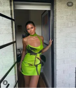 Rat & Boa Orisha Mini Dress Green Size 10 for rent on The Volte - image 3