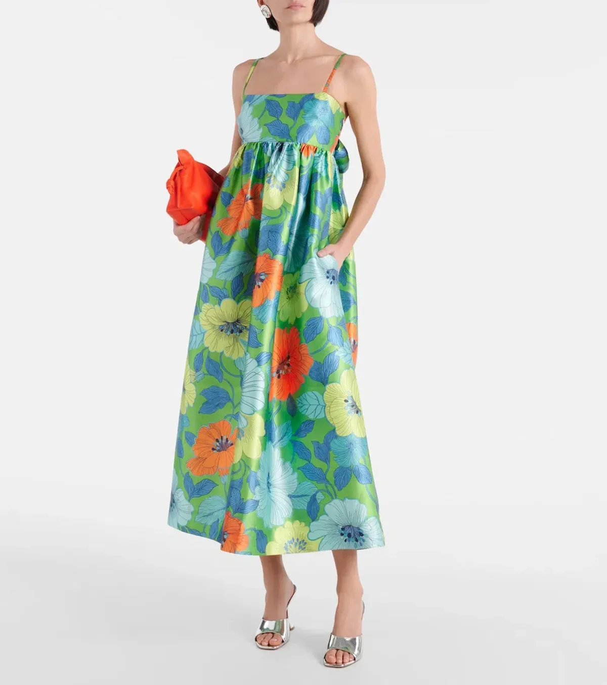 Alemais Calypso Exclusive Midi Dress Floral Size AU 12 - Image 3