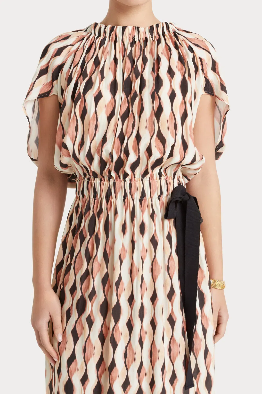 Husk Florence Print Midi Dress in Brown Size M/AU 10 for rent on The Volte - main image