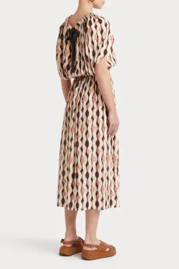 Husk Florence Print Midi Dress in Brown Size M/AU 10 for rent on The Volte - image 4