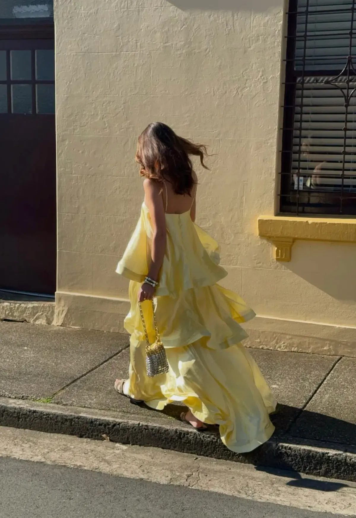 Elliatt Tilly Tiered Maxi Dress Yellow Size XS/Au 6 - Image 2