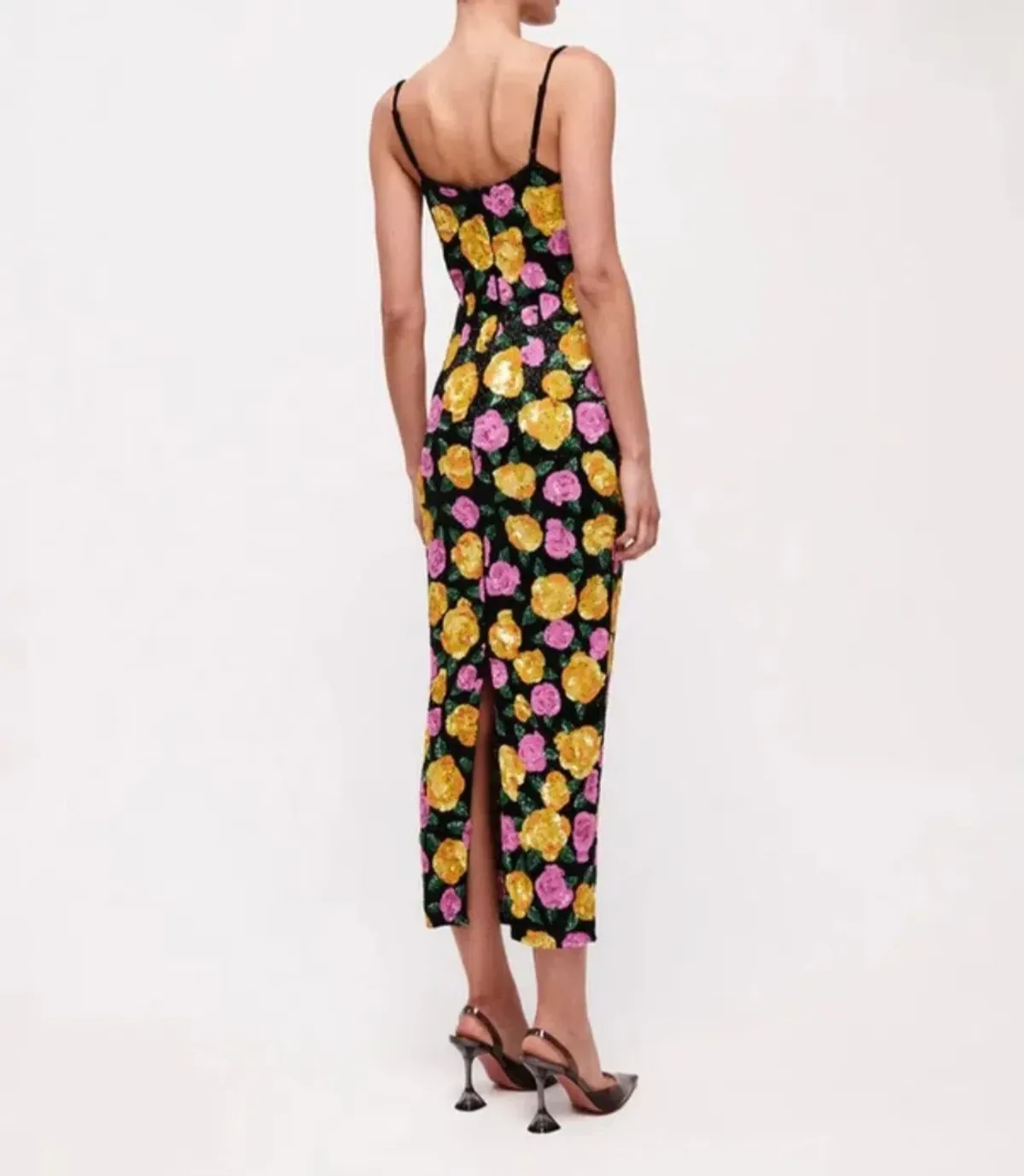 Rachel Gilbert Dallas Midi Dress Floral 4/AU14 - Image 3