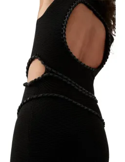 Aje - Undulating Cut Out Mini Dress Black- Size 8 for rent on The Volte - image 4