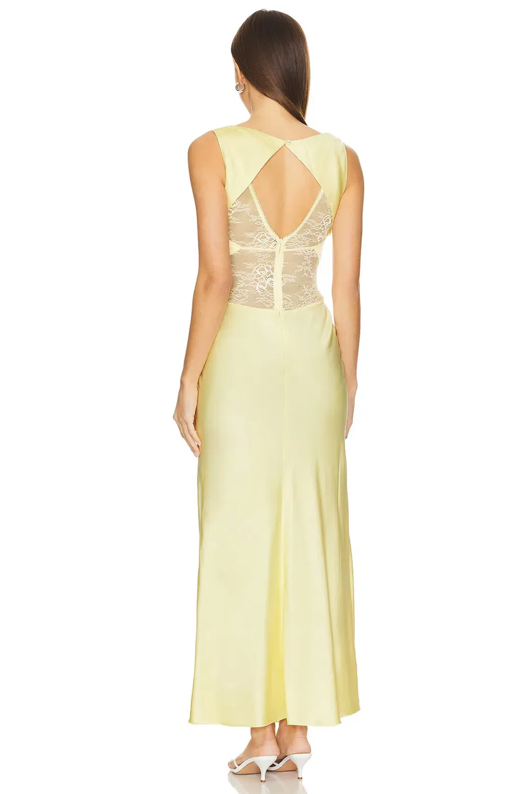 Bec & Bridge Juliette V Neck Maxi Dress in Butter Yellow Size 8 for rent on The Volte - main image