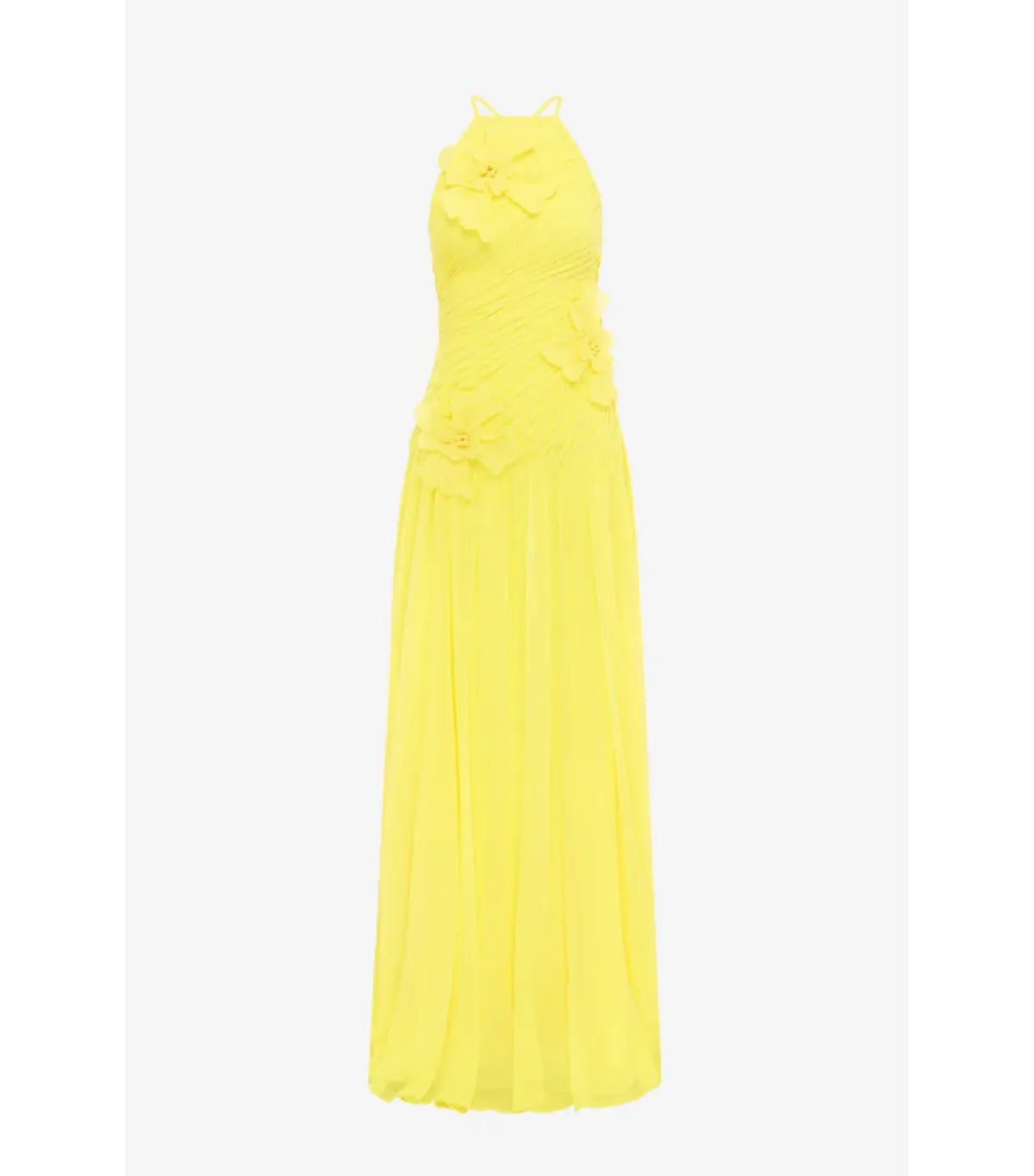 Leo Lin Amya Floral Appliqué Maxi Gown in Sunshine Size AU 8 - Image 5