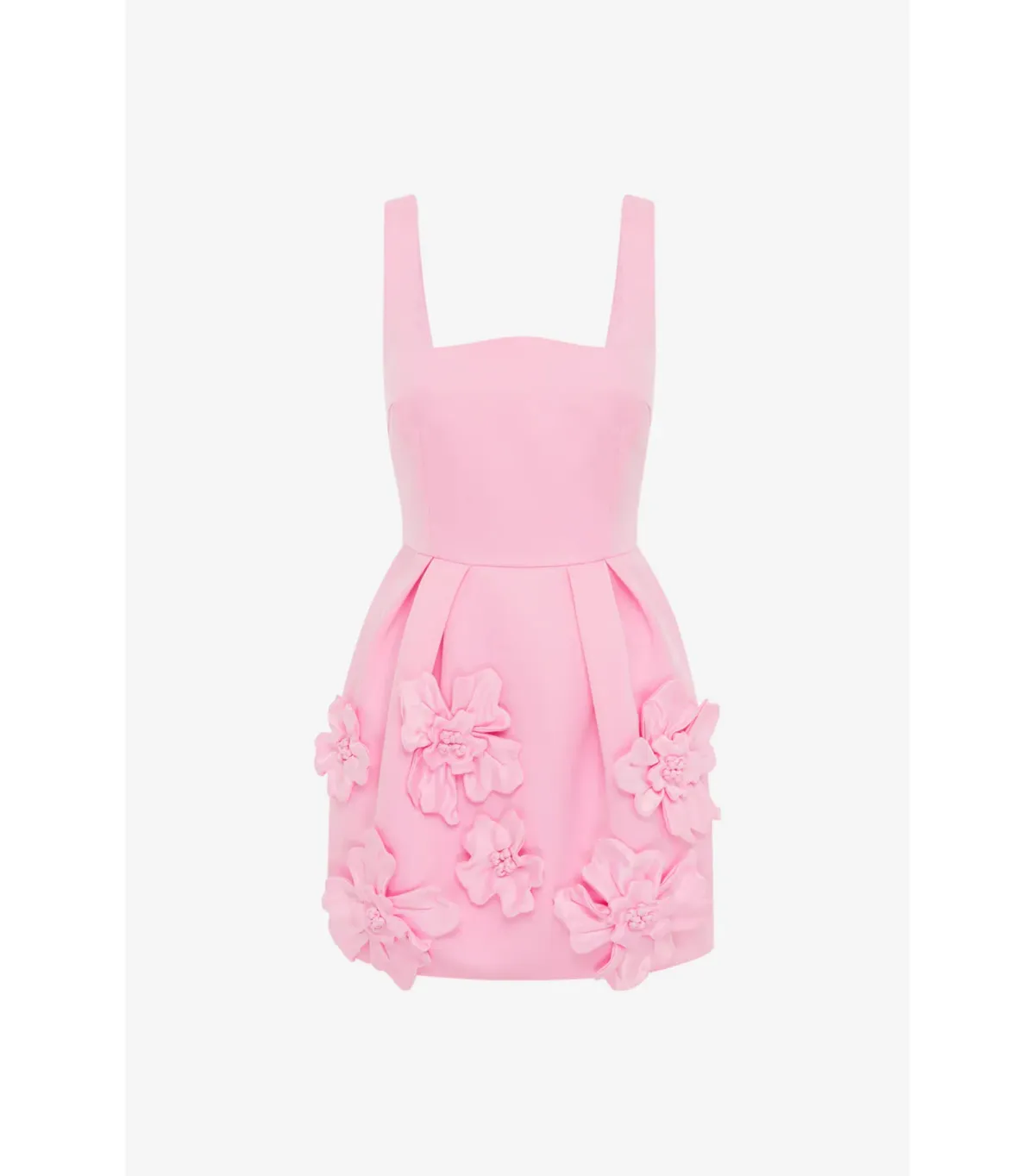 Leo Lin Piper Floral Appliqué Bell Shape Mini Dress Baby Pink Size 14 - Image 4