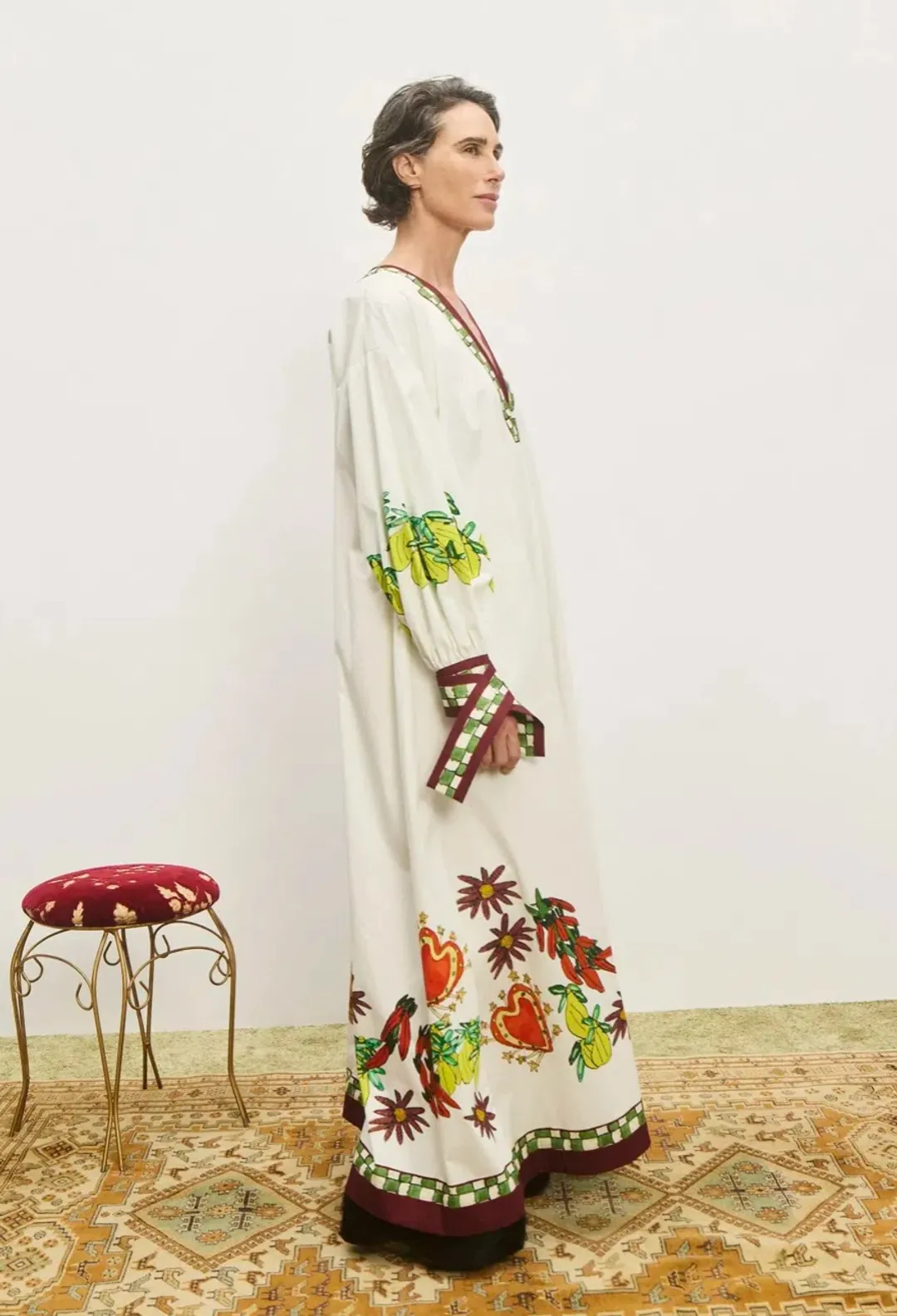 Alemais Katerina V Neck Midi Dress Size 10 for rent on The Volte - main image