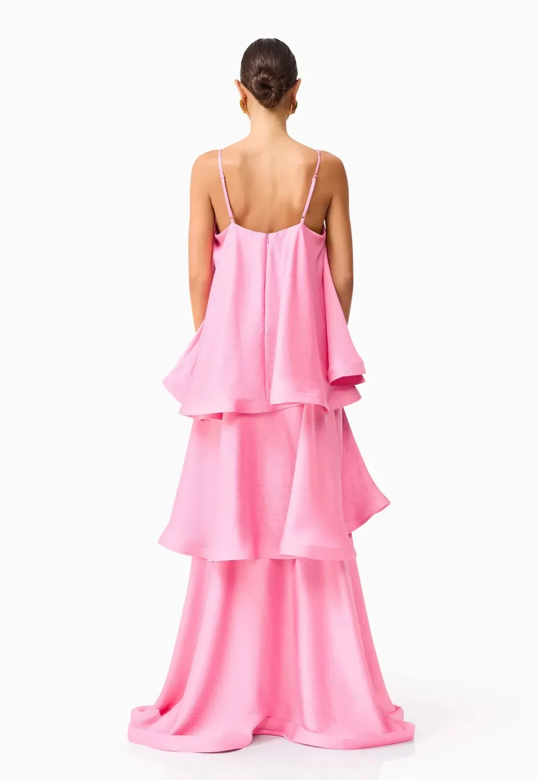 Elliatt Tilly Tiered Maxi Dress in Pink Size XS/ AU 6 for rent on The Volte - main image