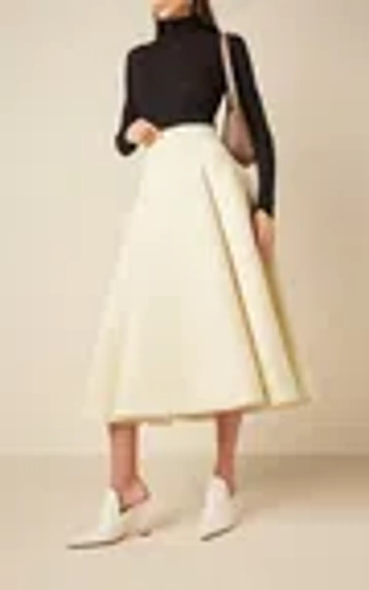 Bottega Veneta Compact-Knit Wool Midi Skirt Size 8 - Image 1