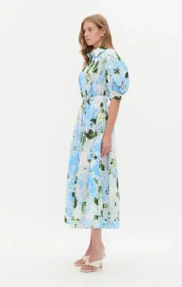 Aje Manifest Midi Dress Blue Multi Size 12 for rent on The Volte - image 2