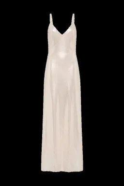 Manning Cartell High Voltage Slip Maxi Dress Nude Silver Size 6 for rent on The Volte - image 5