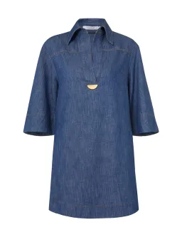 Zimmermann Illuminate Tunic Dress Denim Size 3 / AU 14 for rent on The Volte - image 1