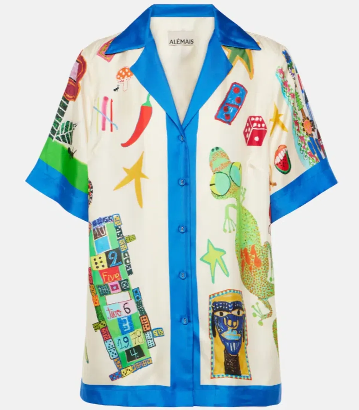 Alemais Rollers Silk Twill Shirt and Pants Multi Size AU 12 - Image 4