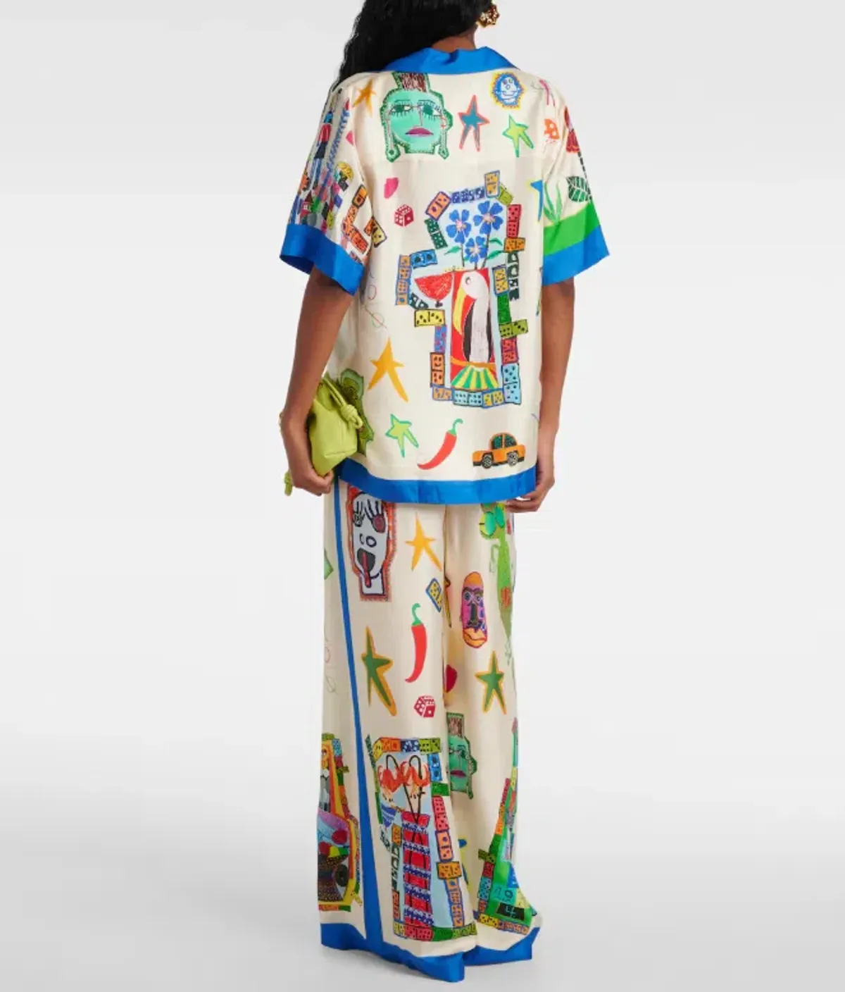 Alemais Rollers Silk Twill Shirt and Pants Multi Size AU 6 - Image 2