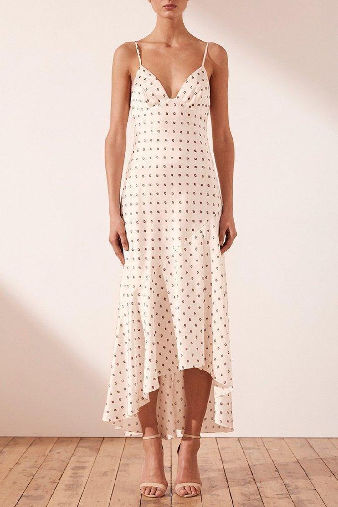 Shona Joy luciana bias frill midi dress size 12 for rent on The Volte - main image