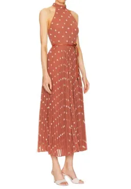 Zimmermann Sunray Picnic Dress Aragon/Cream Polka Dot, Leather Tie Belt Size 4/AU16 for rent on The Volte - image 3