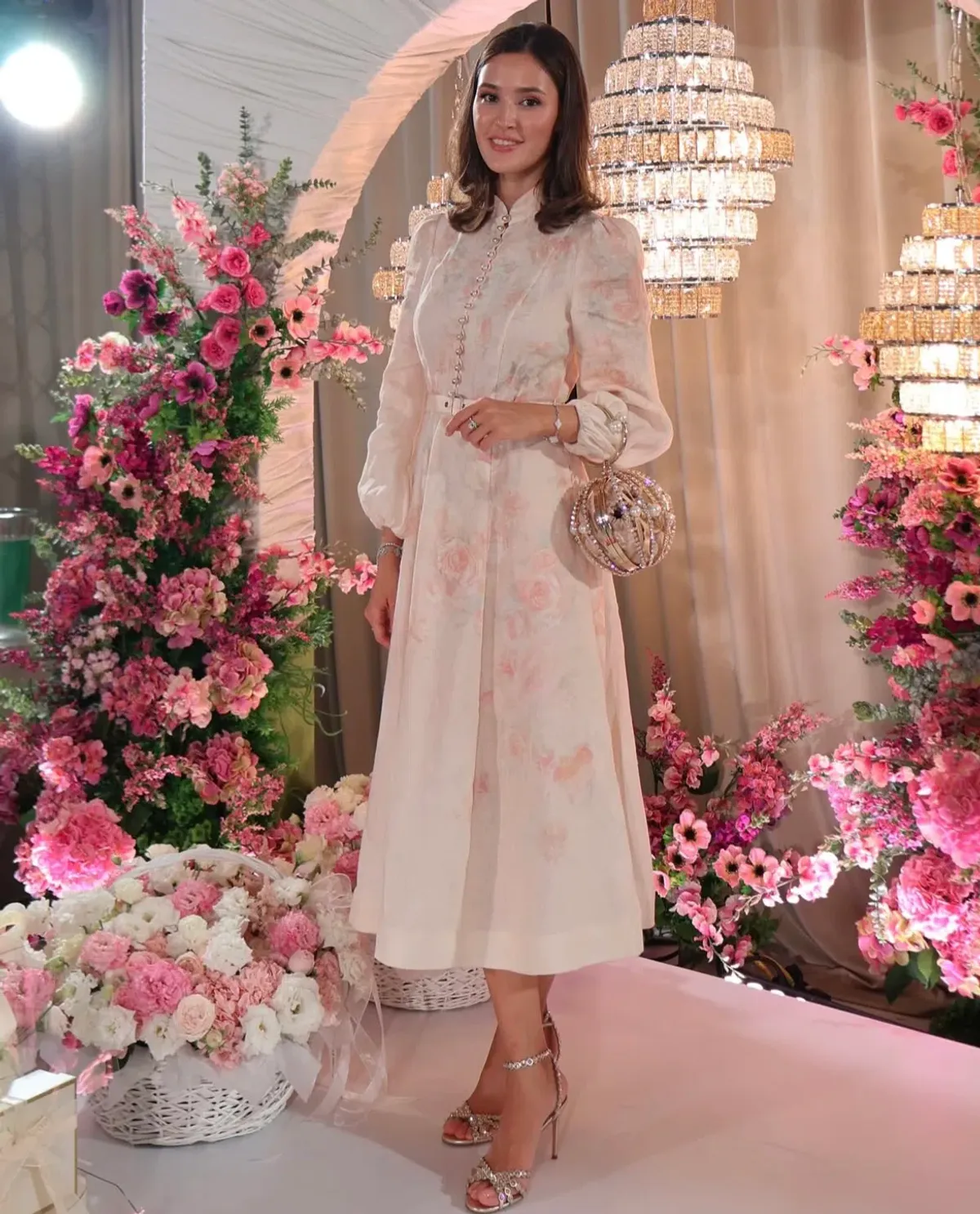 Zimmermann Crush Buttoned Midi Dress Size 4/AU16 for rent on The Volte - main image