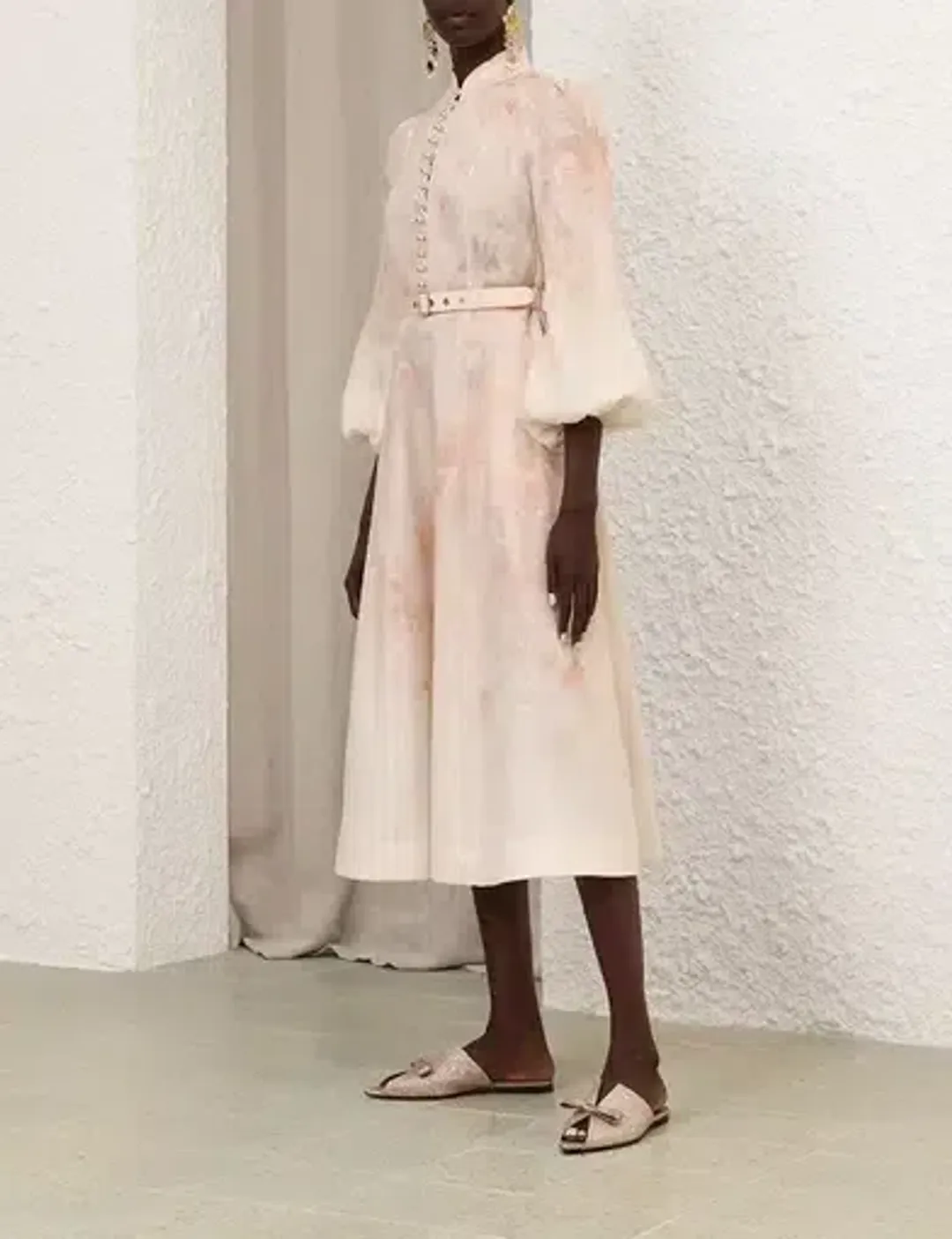 Zimmermann Crush Buttoned Midi Dress Size 4/AU16 for rent on The Volte - main image