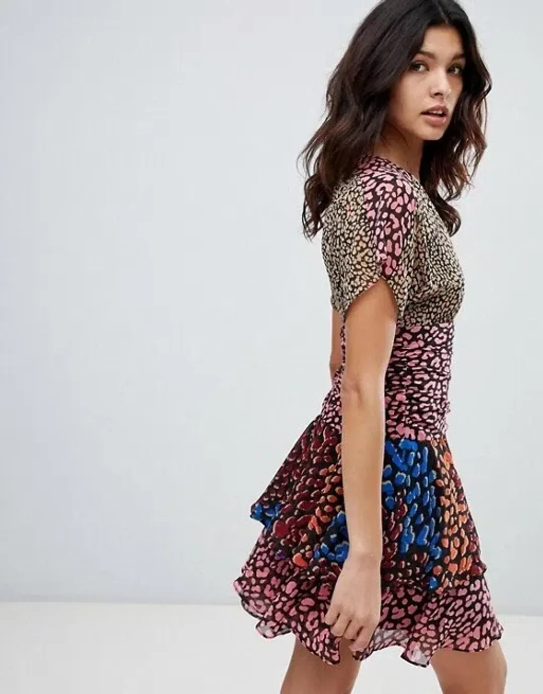Karen Millen Leopard Tiered Dress for rent on The Volte - main image