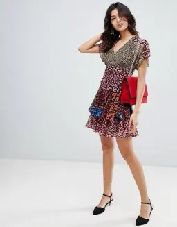 Karen Millen Leopard Tiered Dress for rent on The Volte - image 4