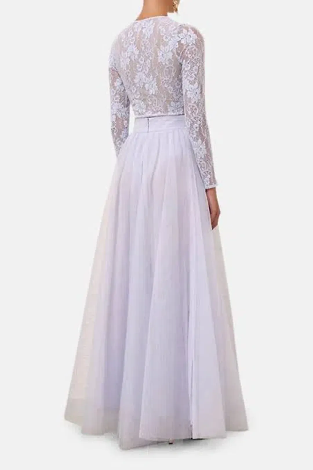 Zimmermann Long Sleeve Lace body suit & Skirt light blue for rent on The Volte - main image