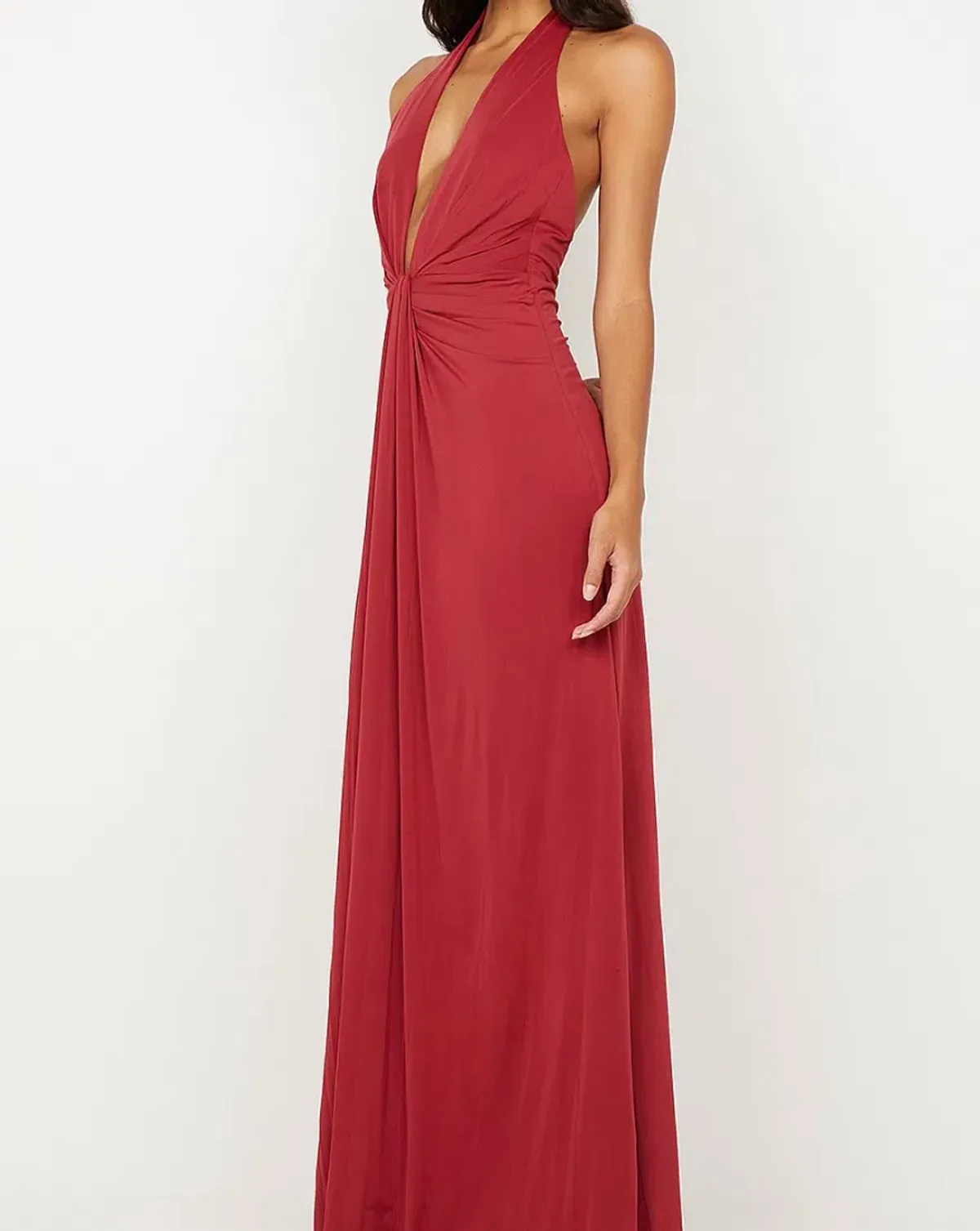 Bec & Bridge Susie Plunge Maxi Dress in Cherry Red Size 8 - Image 2
