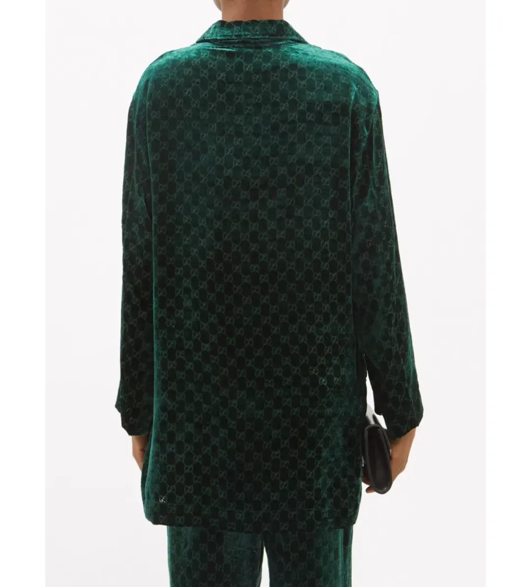Gucci Velvet GG Monogram Set Shirt and Pants Size S for rent on The Volte - main image