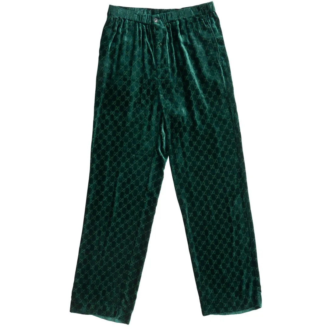 Gucci Velvet GG Monogram Set Shirt and Pants Size S for rent on The Volte - main image