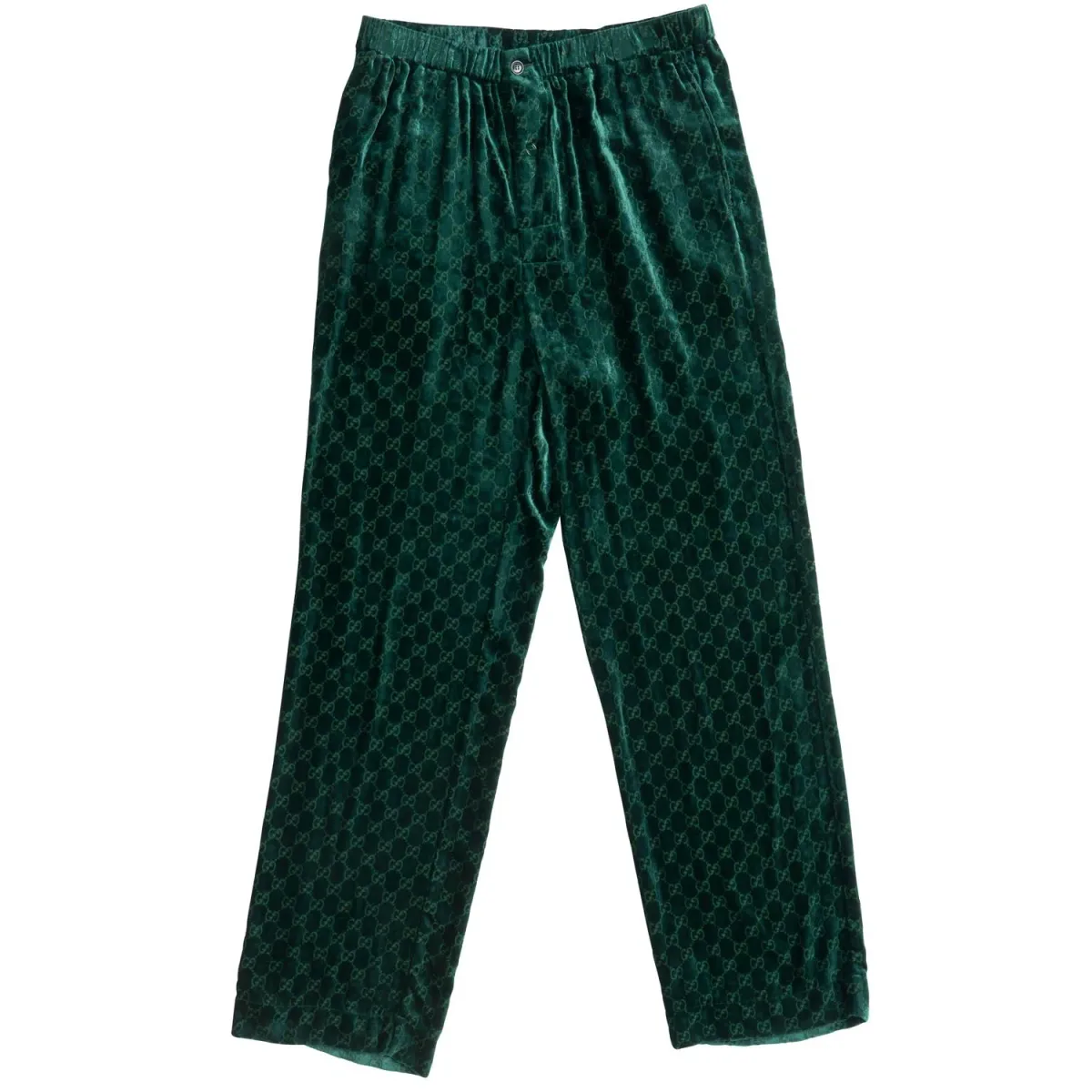 Gucci Velvet GG Monogram Set Shirt and Pants Size S - Image 8